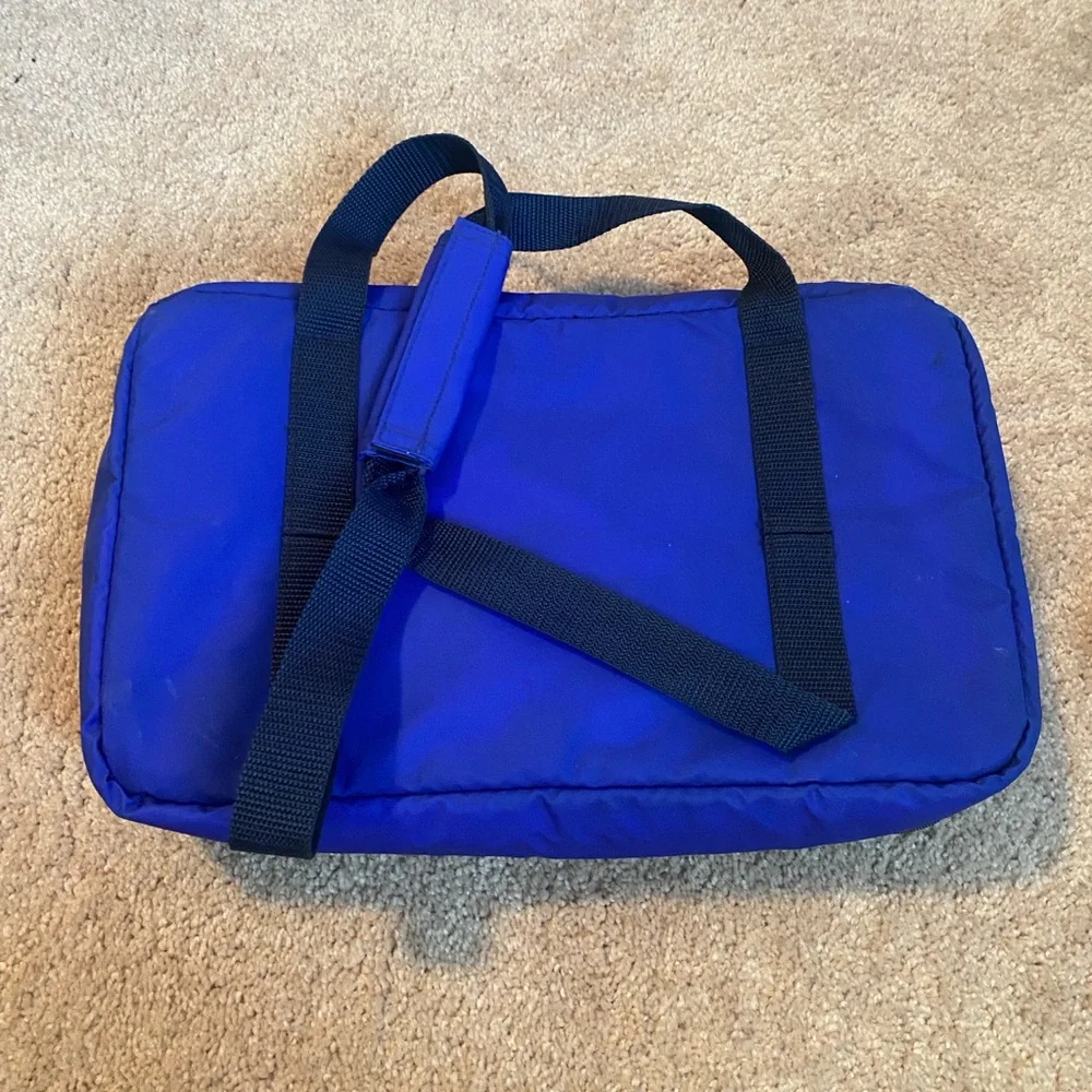 Vtg Pyrex Blue on the Go Carry Bag Hot and cold